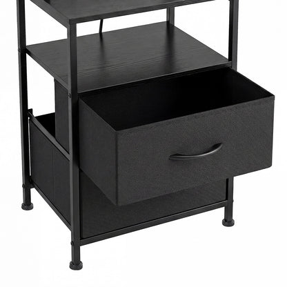 Bedside Table With Charging Station 41x30x100cm