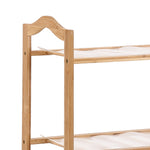 Bamboo Shoe Rack Storage Wooden -80cm