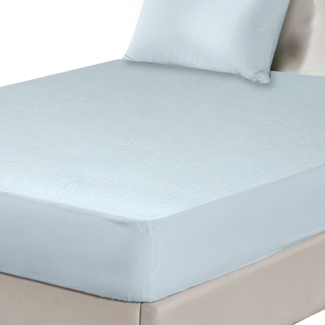 KS Mattress Protector Pillowcases King Single Blue
