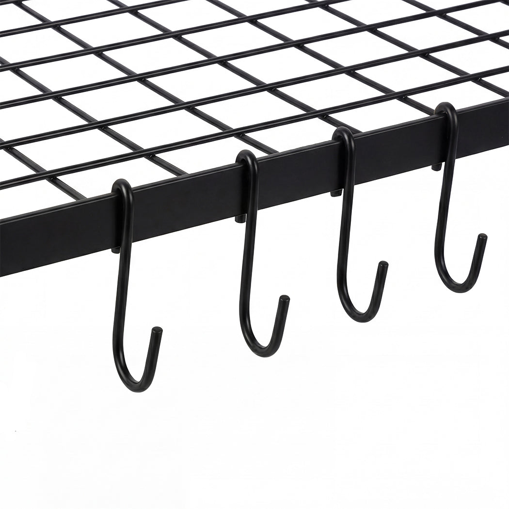 Wall Mounted Pot Pan Rack 10 Hooks | HomeAndLiving - 5