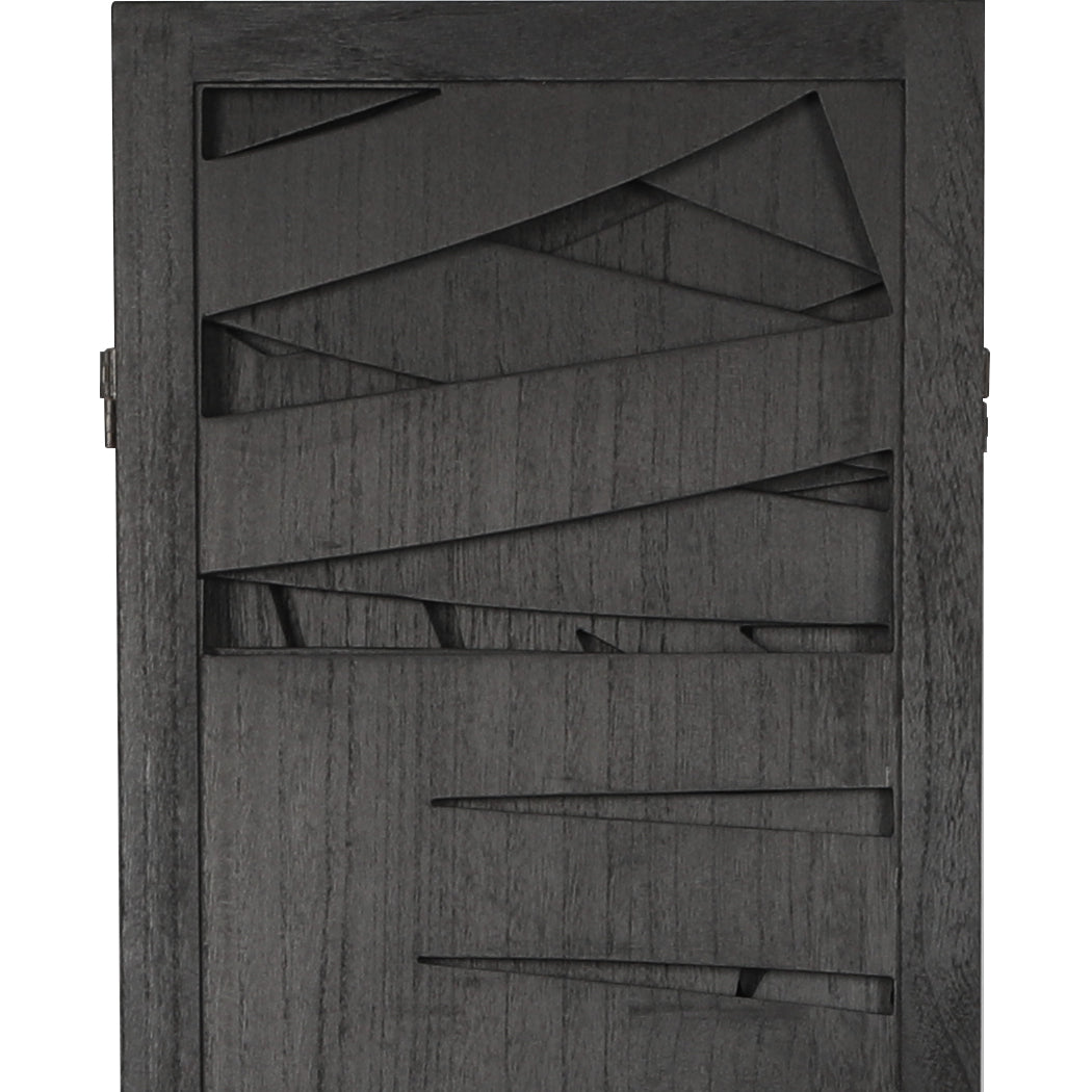 6 Panel Partition Room Divider Black