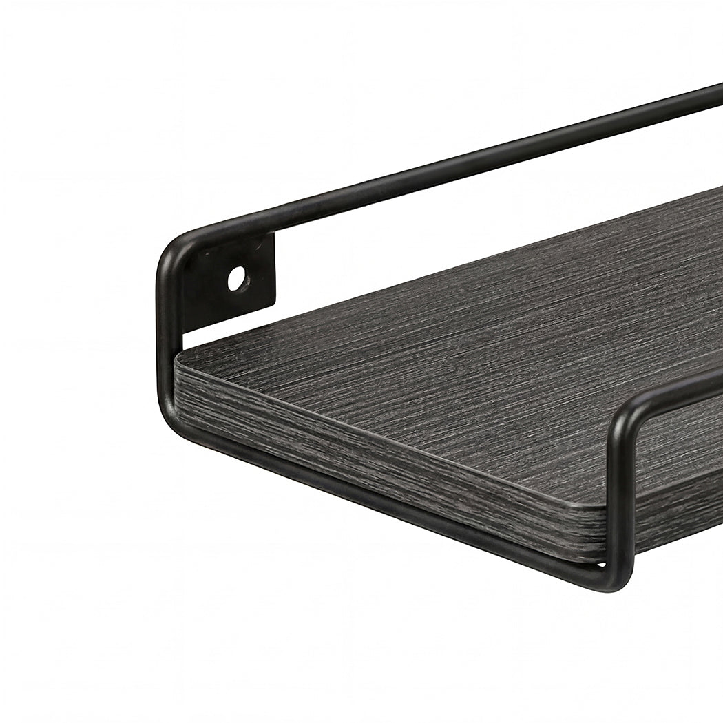 Floating Corner Wall Shelves 2 Pack Black | HomeAndLiving