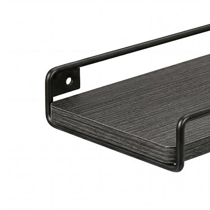 Floating Corner Wall Shelves 2 Pack Black | HomeAndLiving