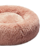 Pet Bed Cat Dog Donut Nest Calming M Pink - Medium