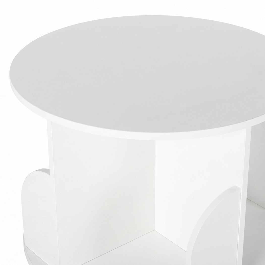Rotating Bookshelf 5 Tier Storage 46x46x158cm
