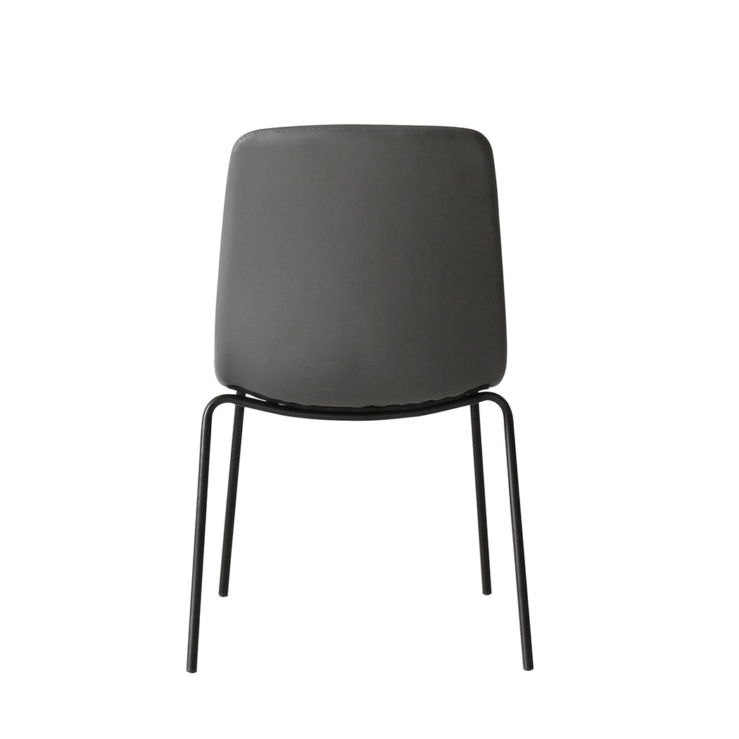Modern Stackable Dining Chairs Kitchen Grey Set of 8  High Back
