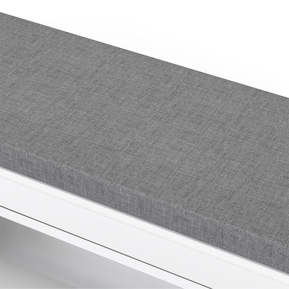 Shoe Rack Storage Bench White 75x24x51cm