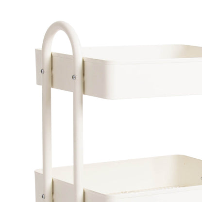 3 Tiers Kitchen Trolley Cart White