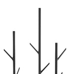 Compact Coat Rack Clothes Stand 8 Hook Organizer Black  Space-Saving