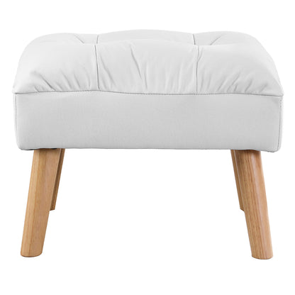 Accent Ottoman Leather Footstool 46x36x40cm