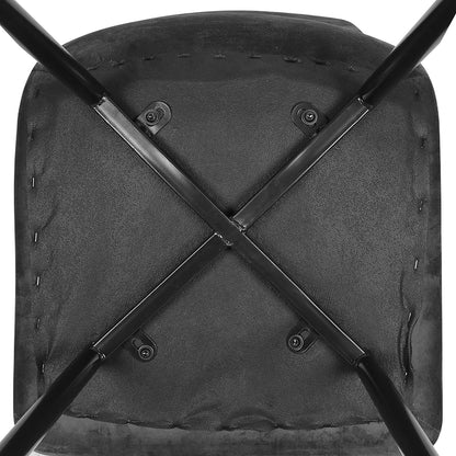 Luxury 8x Dining Chairs Kitchen Velvet Grey  Durable Frame Classic