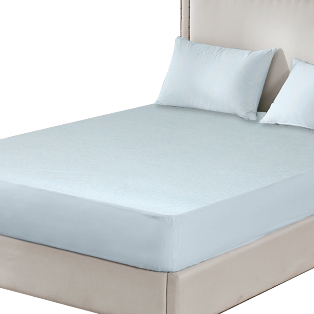 Double Mattress Protector Pillowcases Double Blue