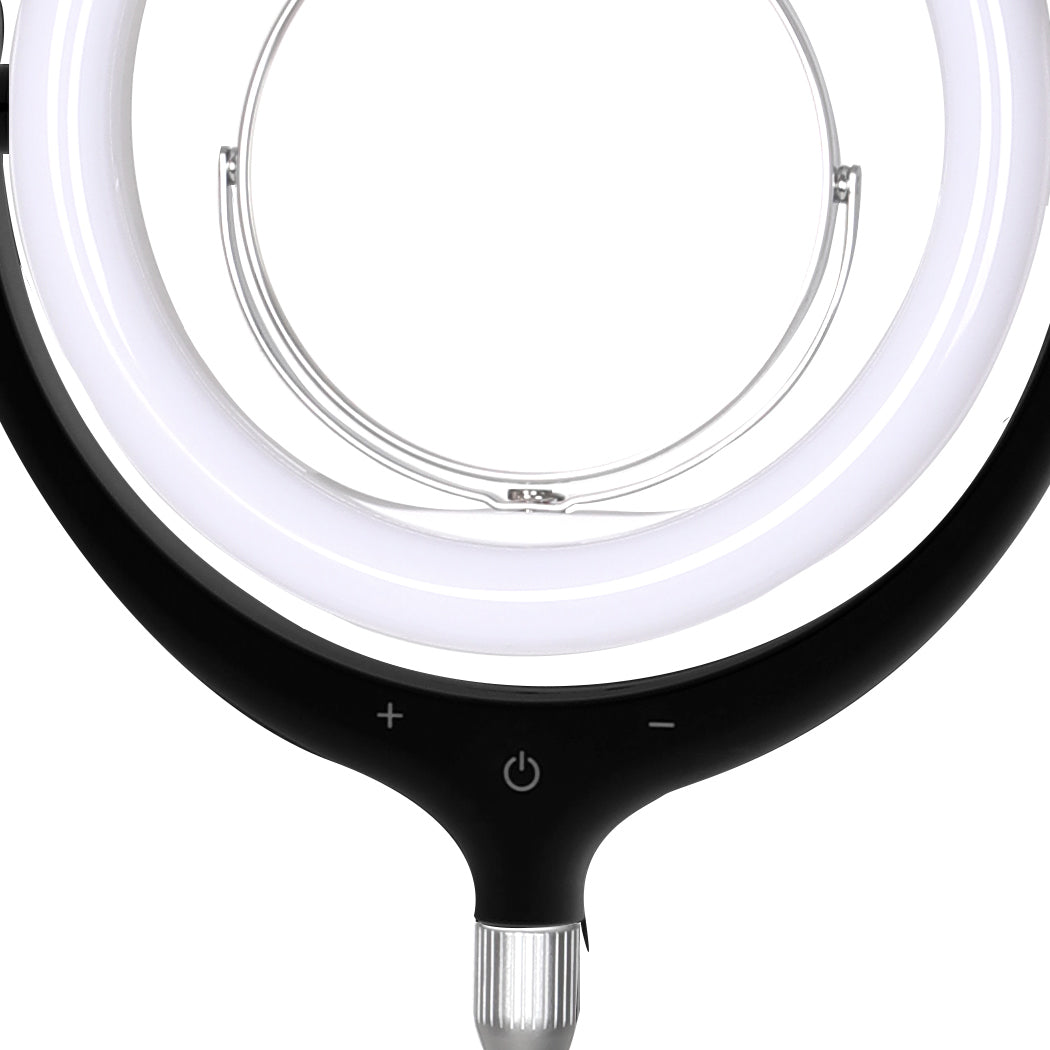 LED Ring Light with Tripod Stand Phone Black
