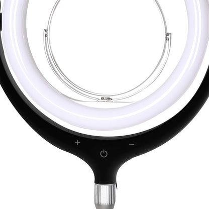 LED Ring Light with Tripod Stand Phone Black
