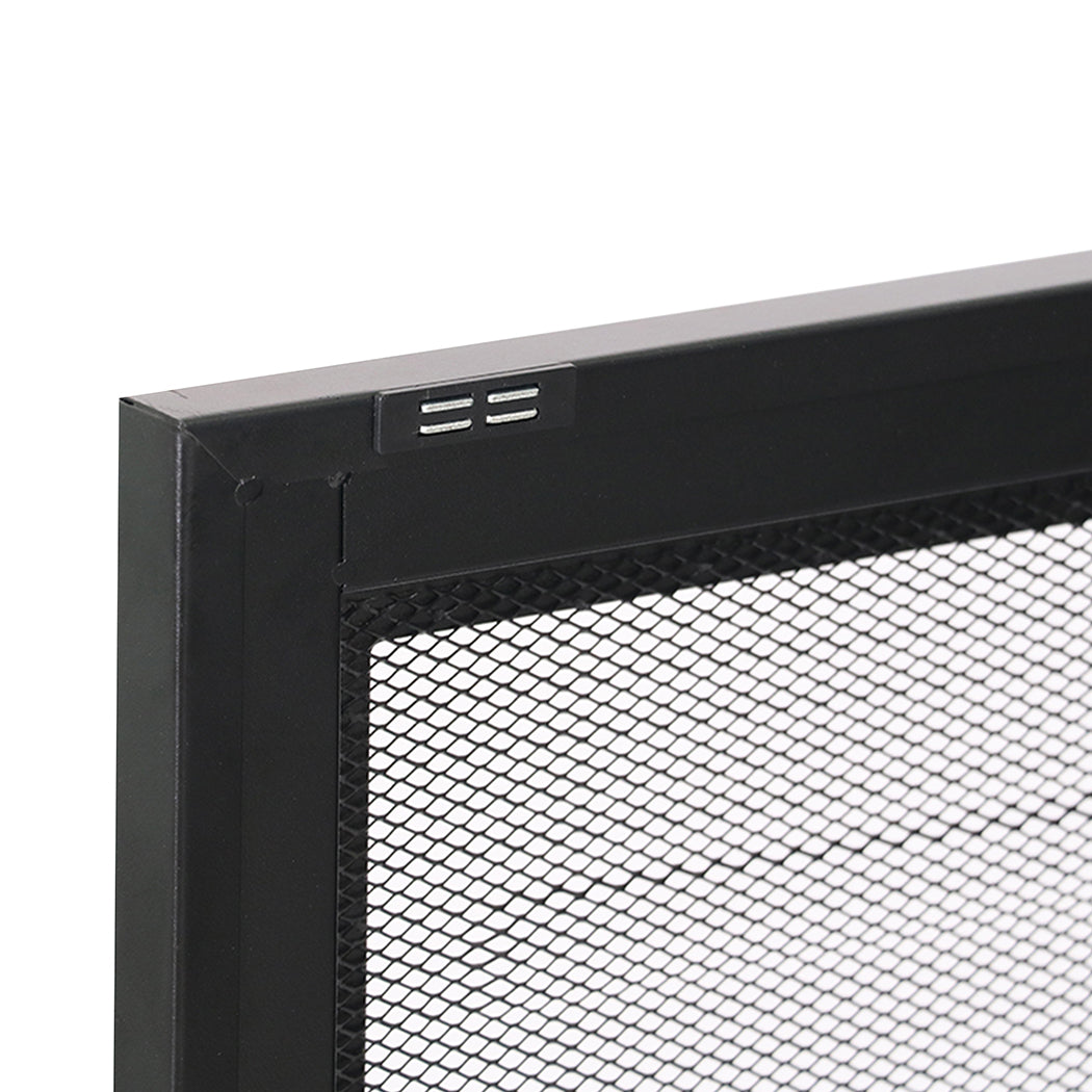 Elegant Storage Cabinet Steel Kitchen Black  Space-Saving Design