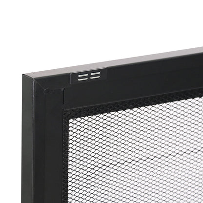 Elegant Storage Cabinet Steel Kitchen Black  Space-Saving Design