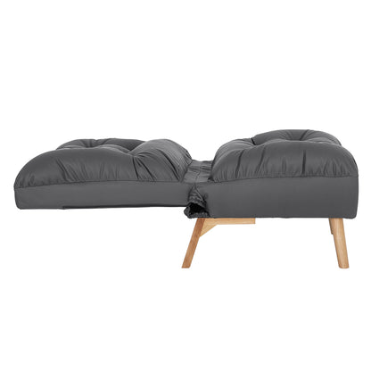 Premium Accent Chair Sofa Recliner Adjustable Grey  Space-Saving