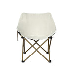 Modern Folding Camping Moon Chair Lightweight Beige  Foldable