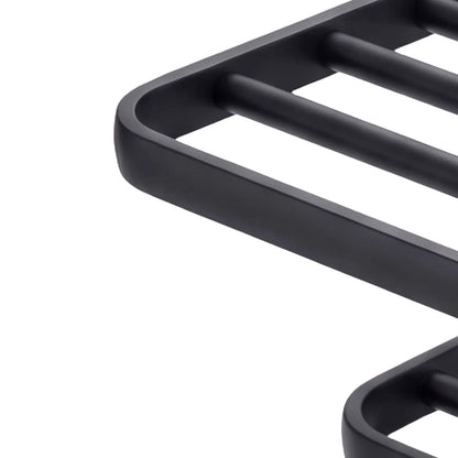 Double Bar Towel Rack Wall Mounted Black | HomeAndLiving - 5