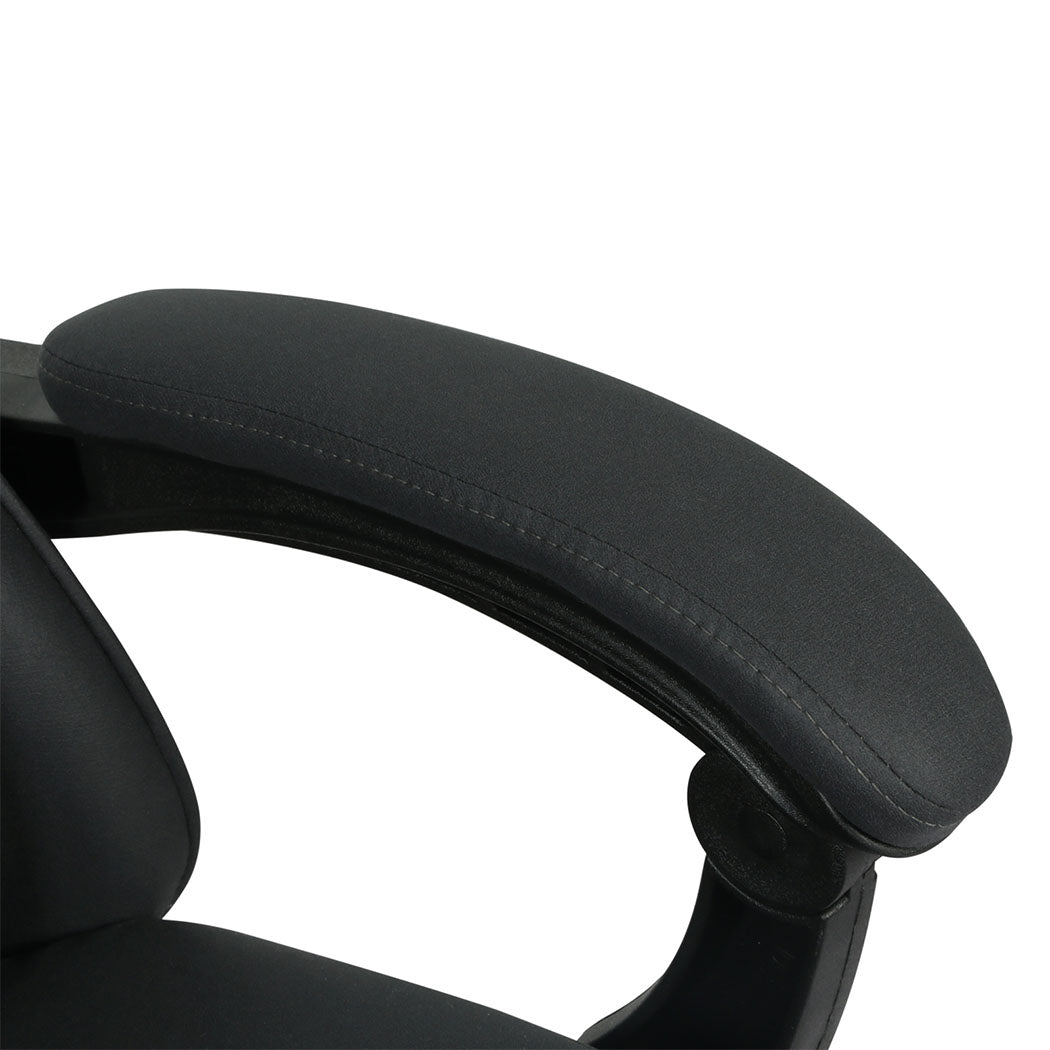 High Back Office Chair Grey Fabric 60x60x124cm