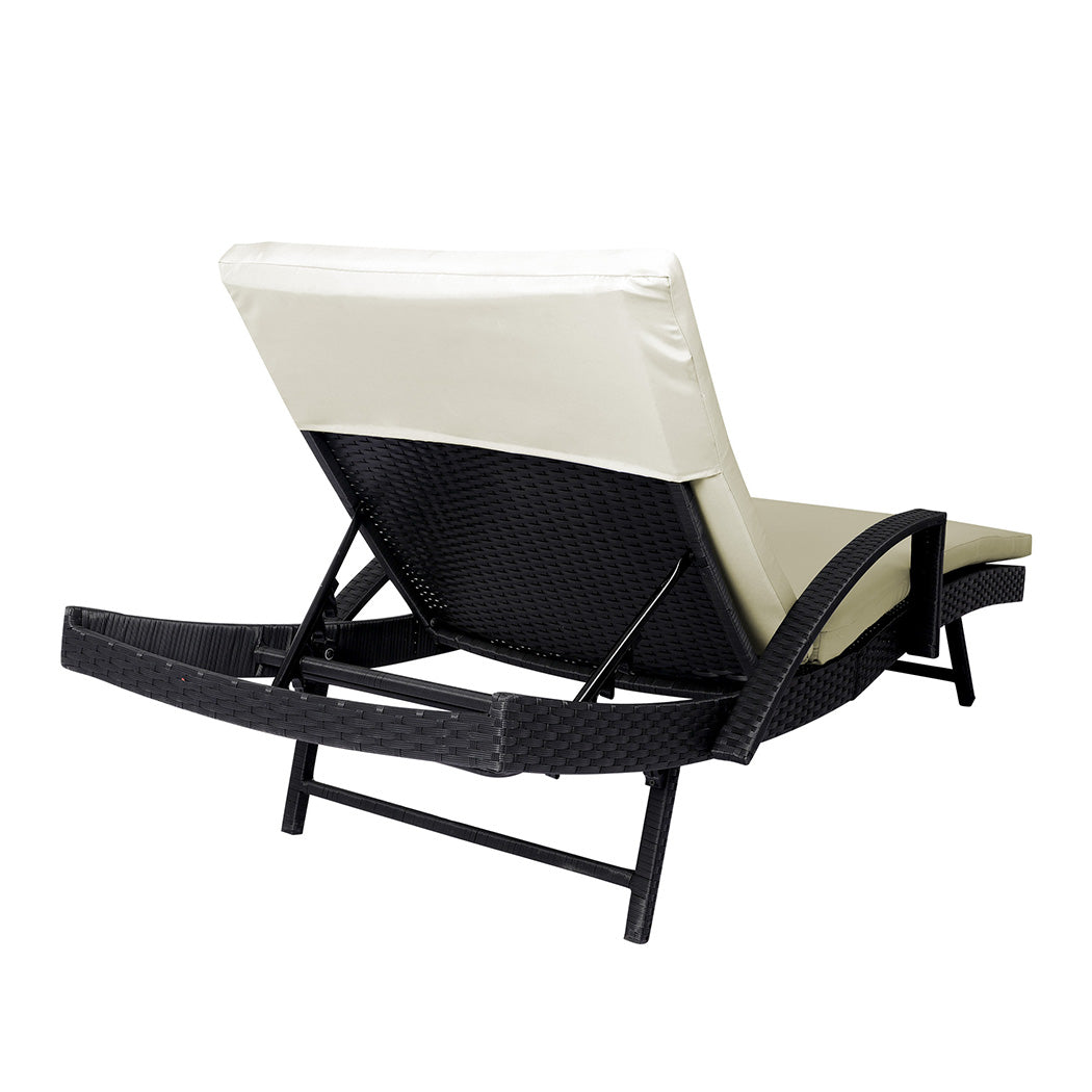 Outdoor Sun Lounger Furniture Beige