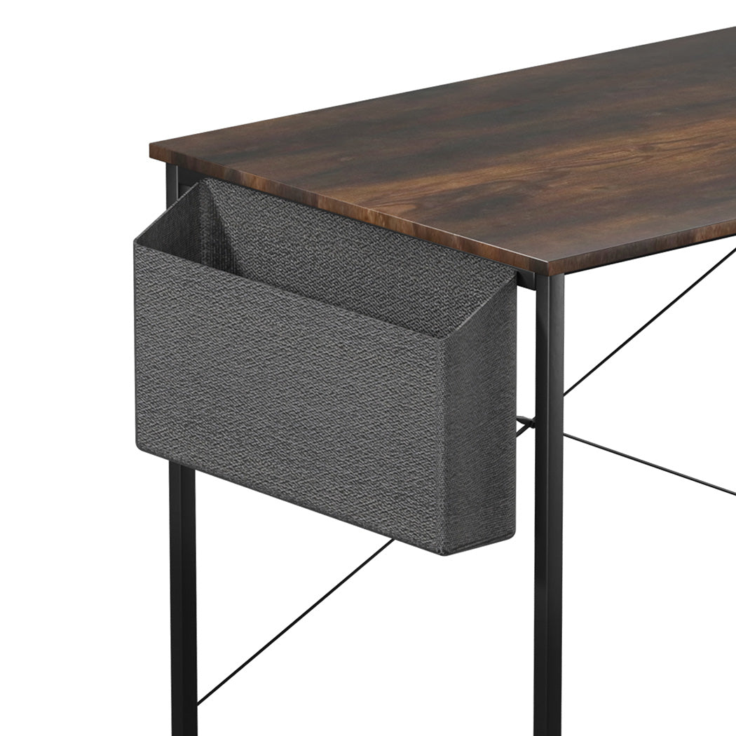Functional L Shaped Computer Desk Corner Desk Brown  Wood Finish