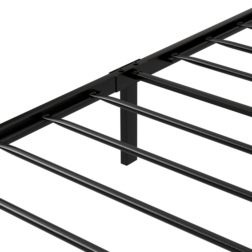 Single Bed Frame Storage Headboard Industrial 209x92x109cm