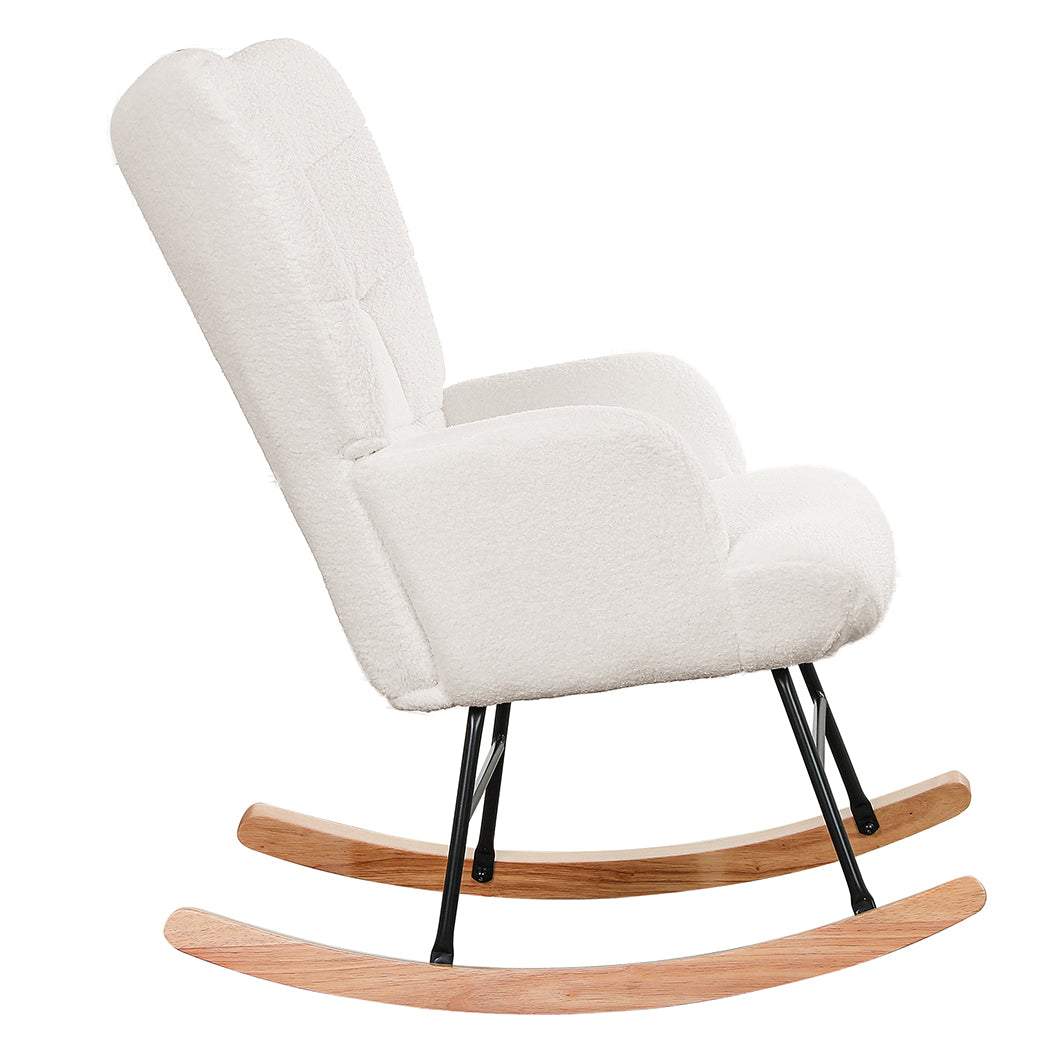 Functional Fleece Rocking Chair  Adjustable Height Classic Durable