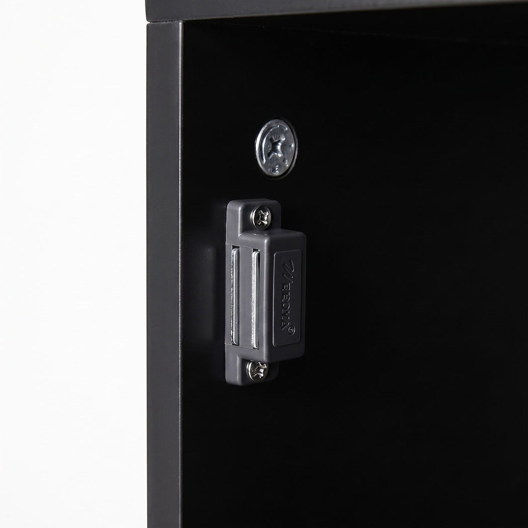 Levede Bathroom Cabinet Storage Slim Organiser Paper Holder Corner 78.5cm Black