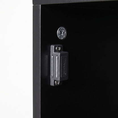 Levede Bathroom Cabinet Storage Slim Organiser Paper Holder Corner 78.5cm Black