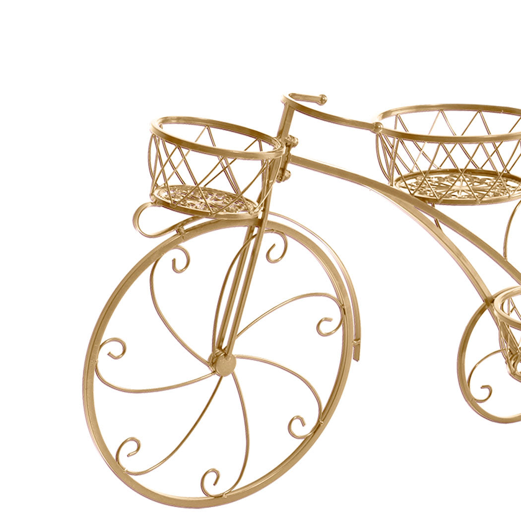 Plant Stand Outdoor Indoor Metal Gold