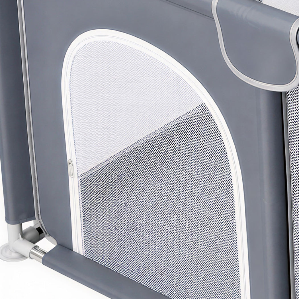 Baby Playpen Grey Play Area 127x127cm