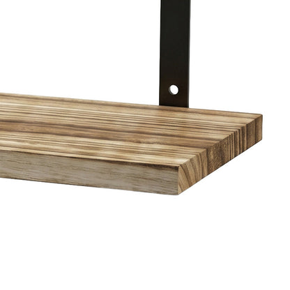 Floating Wall Shelves 3-Piece Paulownia Set | HomeAndLiving - 5
