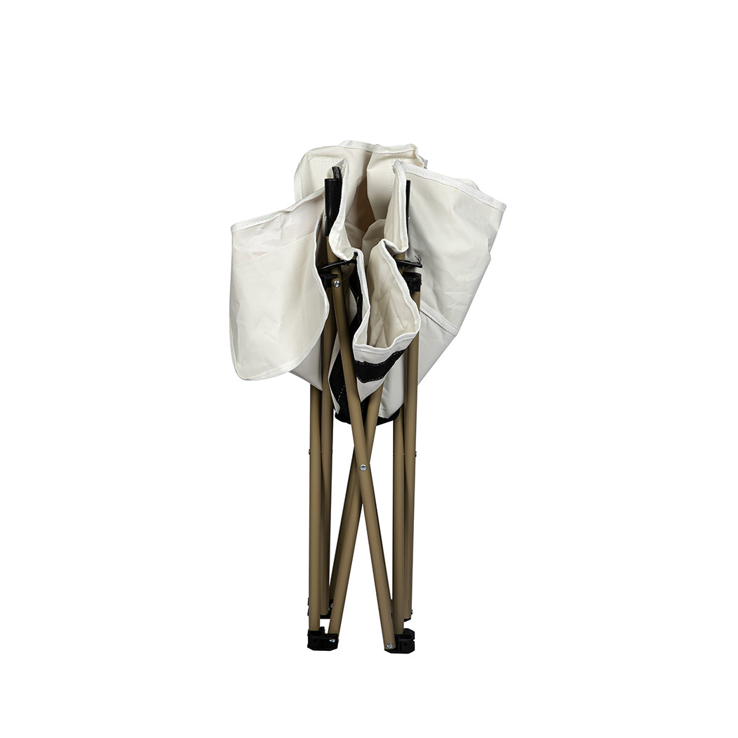 Modern Folding Camping Moon Chair Lightweight Beige  Foldable