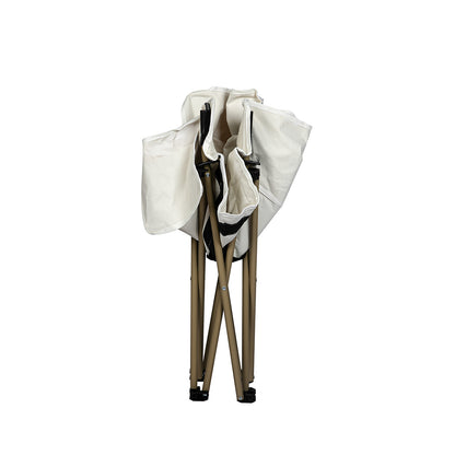Modern Folding Camping Moon Chair Lightweight Beige  Foldable