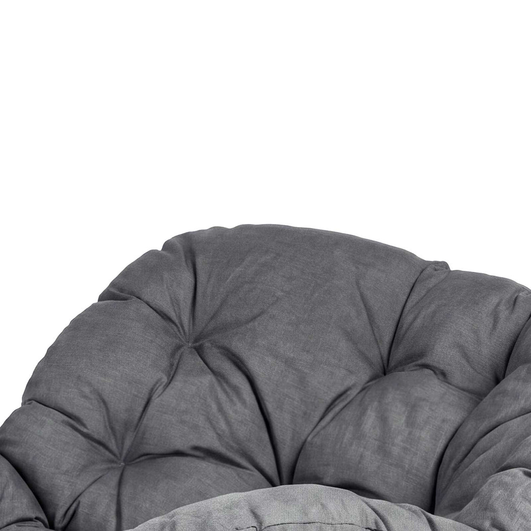 Rocking Chair Thick Cushion Grey 82x95x71cm