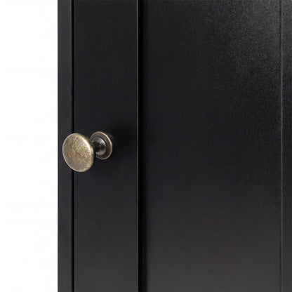 Levede Bathroom Cabinet Storage Slim Organiser Paper Holder Corner 78.5cm Black