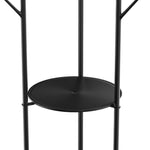 Compact Coat Rack Clothes Stand 8 Hook Organizer Black  Space-Saving