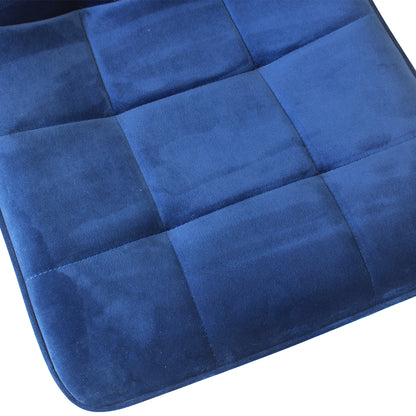 Cozy 4x Dining Chairs Kitchen Velvet Blue  Foldable Function