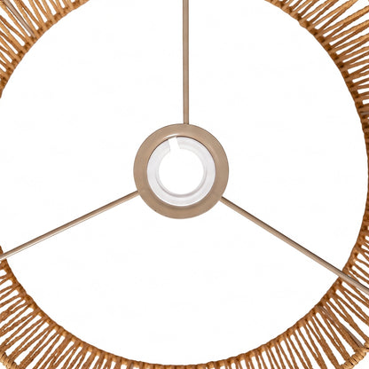 Boho Woven Lamp Shade Yellow 32.5x32.5x24.5cm