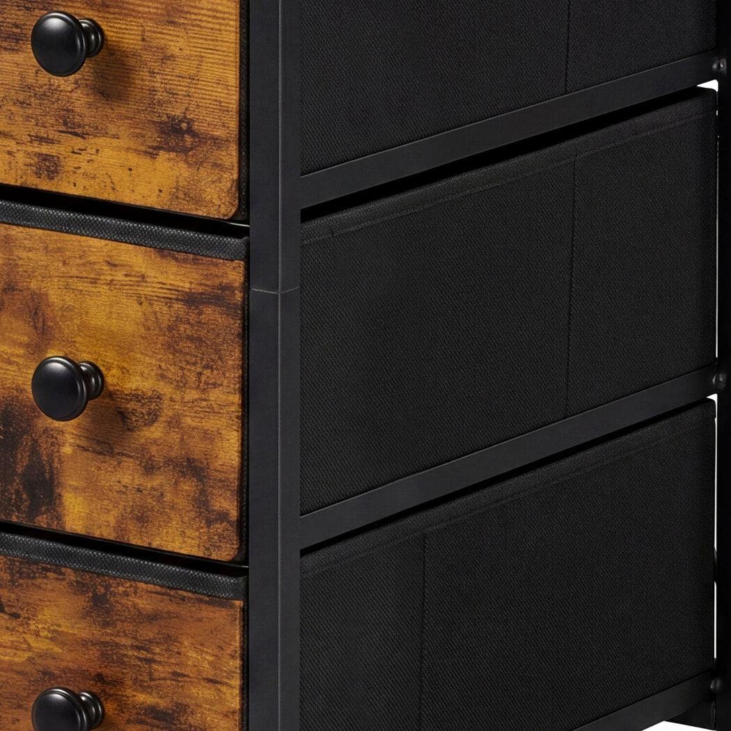 Bedside Table With Led Charging 20x40x70cm
