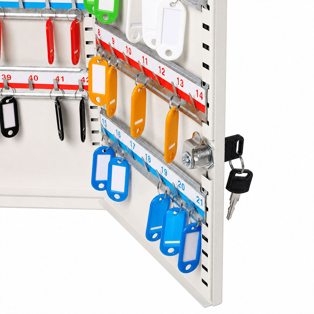 Key Safe Cabinet 42-Key Wall Mount 35x27x8cm