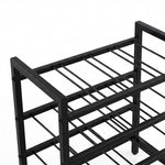 16 Bottle 4-Tier Metal Wine Rack Black | HomeAndLiving