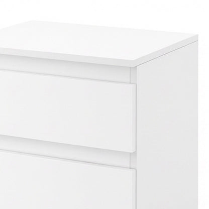 Bedside Table 3 Drawers White 45x35x61cm