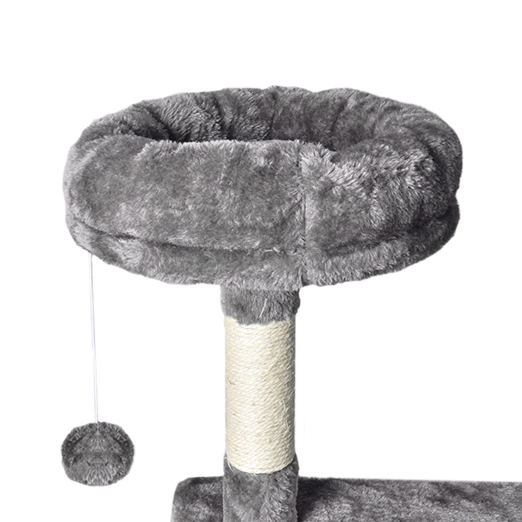Cat Tree Scratching Post Grey 48x40x130cm