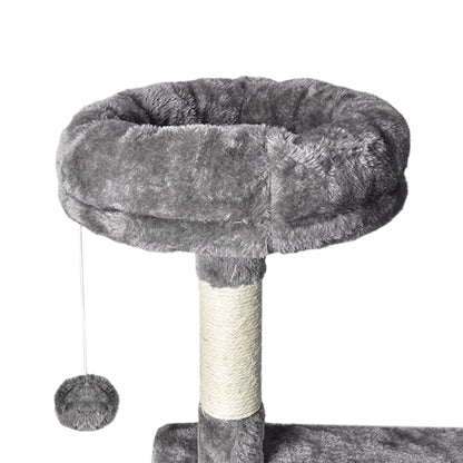Cat Tree Scratching Post Grey 48x40x130cm
