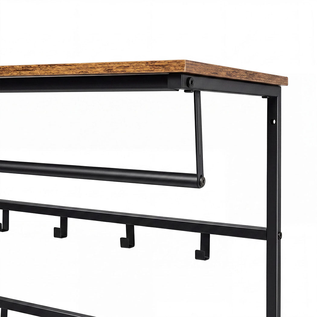 Wall Shelf Coat Rack 16x16cm