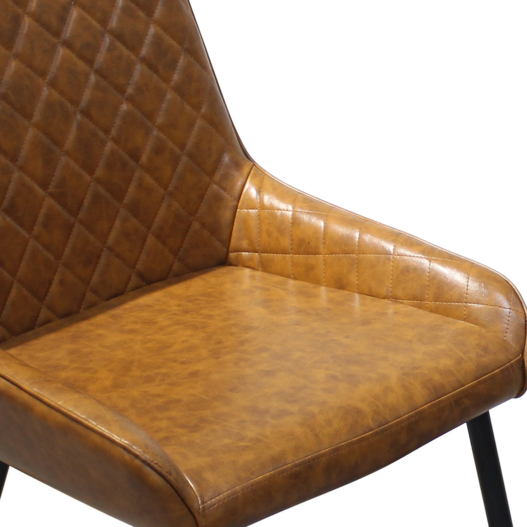 Functional Dining Chairs x 8 Padded Seat PU Faux Leather  Premium