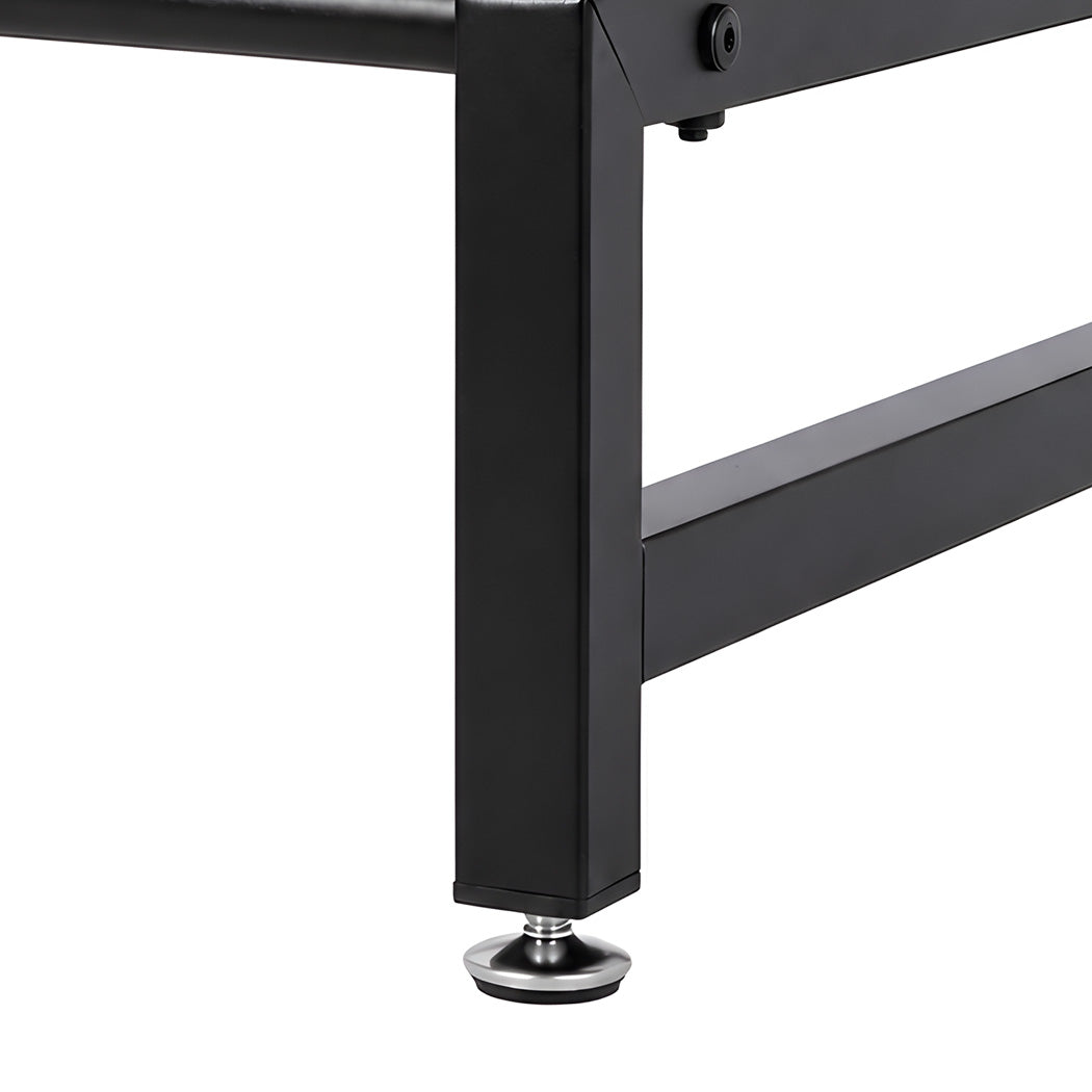 Double Rail Clothes Rack Black 122x42x160cm