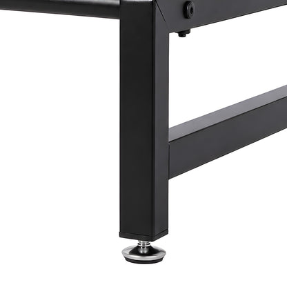 Double Rail Clothes Rack Black 122x42x160cm